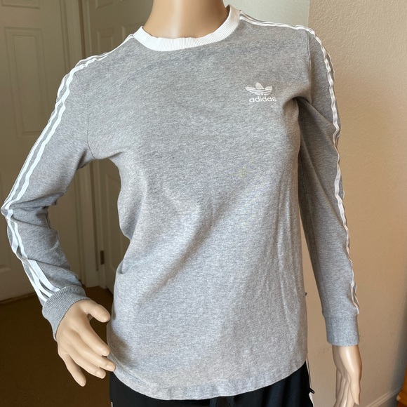 Adidas Originals Long Sleeve 3 Stripes Crew Neck - Picture 2 of 10